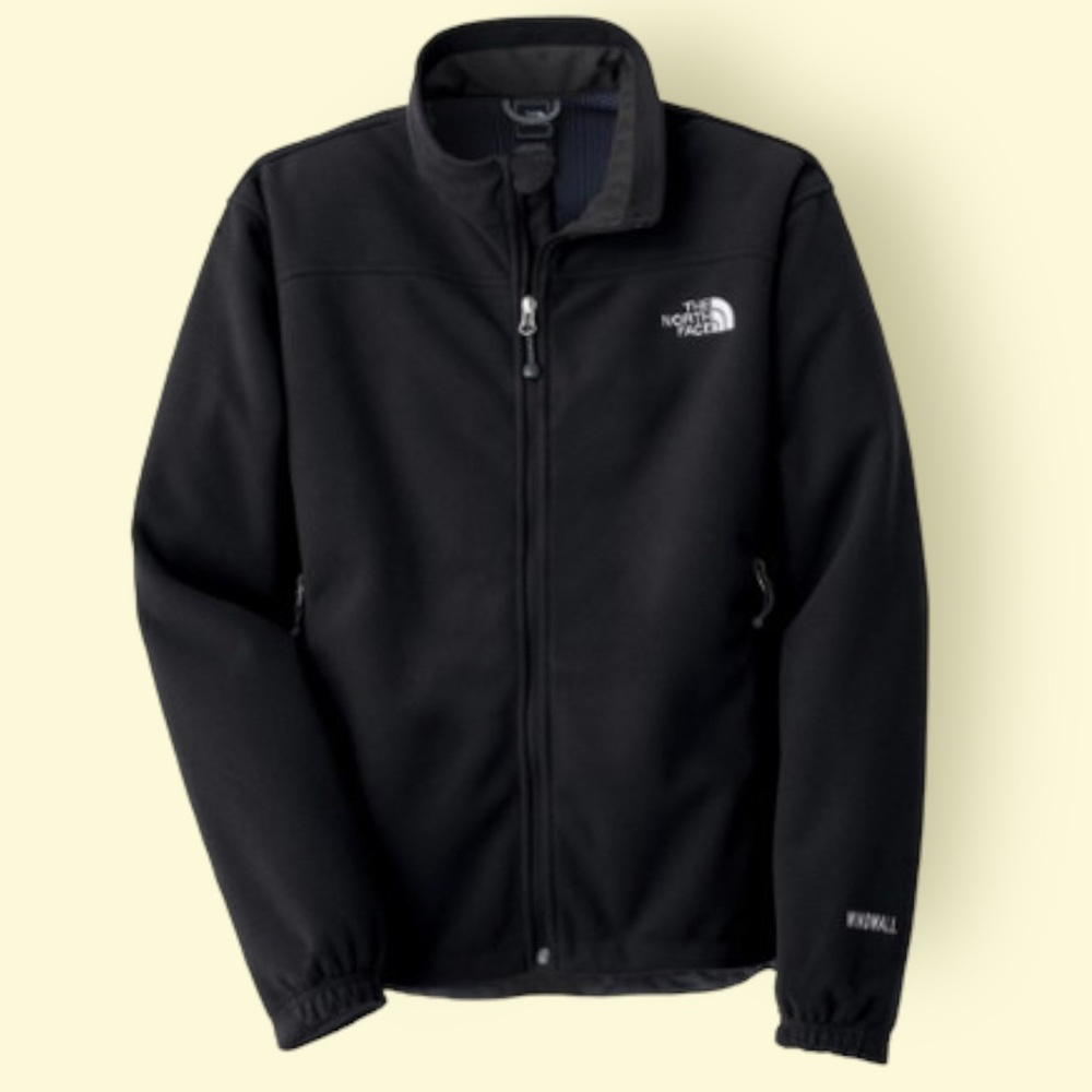 North Face Men's XL Windwall 1 Windproof Fleece Black Jacket Athletic Sport